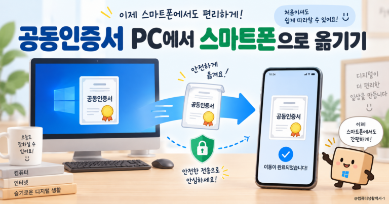 공동인증서 PC에서 스마트폰으로 옮기기