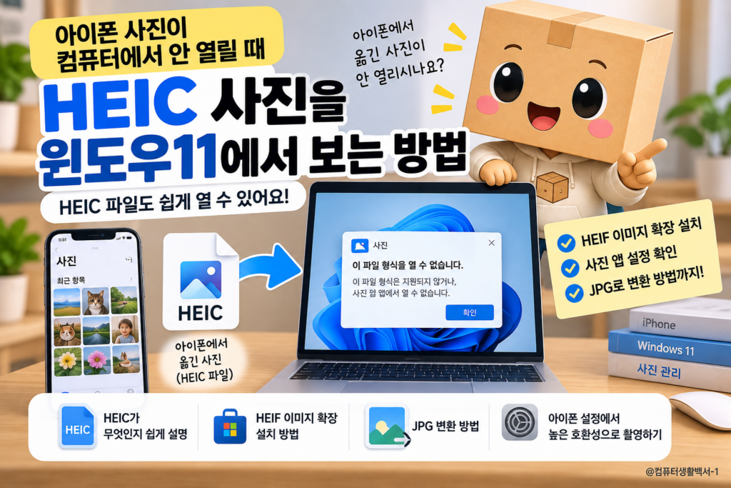 아이폰 HEIC 사진 윈도우11에서 안 열릴 때